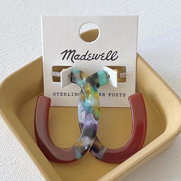 Madewell Jewelry - Madewell Resin Oval Hoop Earrings